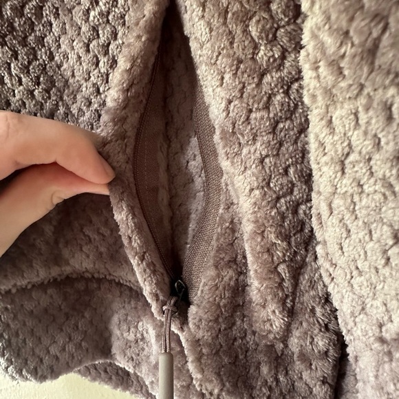 Free Country Brown Driftwood Fleece Medium Textured Zip Up Jacket w/ Collar - Picture 5 of 10